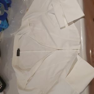 White long sleeve structure crop top NWOT